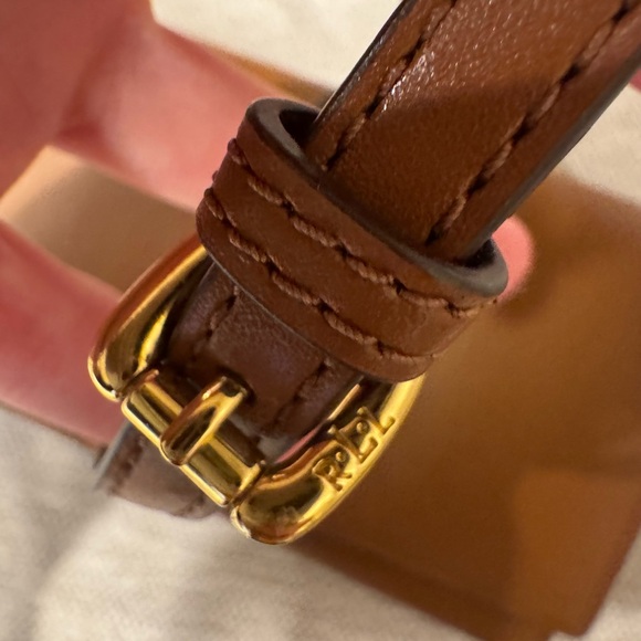 Ralph Lauren Tan Leather Wallet/Clutch Bag w/Detachable Strap - Picture 8 of 12